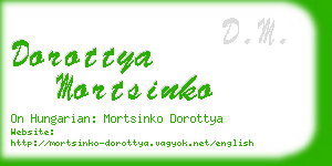 dorottya mortsinko business card